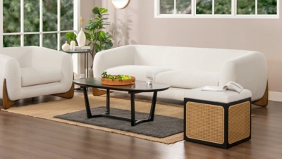 Jennifer Taylor home Alpine Sofa, Ivory White