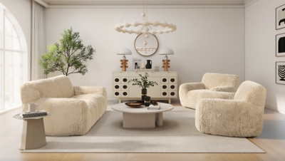 Jennifer Taylor home Summit Sofa, Cream Beige