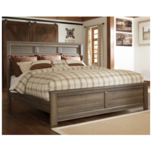 Juararo California King Panel Bed, Dark Brown