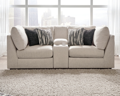 Kellway 3-Piece Modular Sofa with Console, Bisque