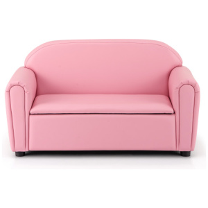 Kids Sofa Armrest Chair with Storage Function-Pink