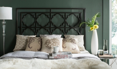 Kory Metal Headboard, Gunmetal