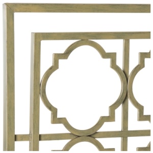 Kory Queen Metal Headboard, French Silver Finish