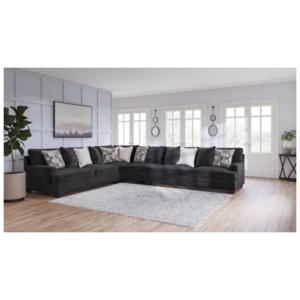 Lavernett 4-Piece Sectional, Charcoal