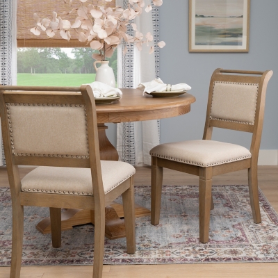Linon Meri Dining Chair, Natural