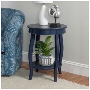 Linon Miller Side Table, Navy