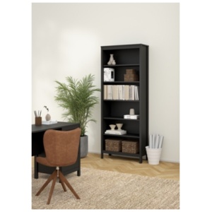 Madrid Adjustable 6 Shelf Home Office Bookcase, Black