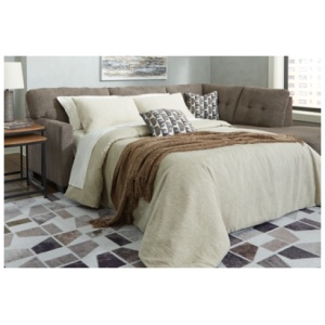 Mahoney 2-Piece Sleeper Sectional with Chaise, Chocolate