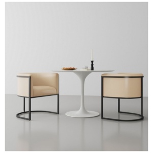 Manhattan Comfort Bali Upholstered Dining Chair, Tan/Black