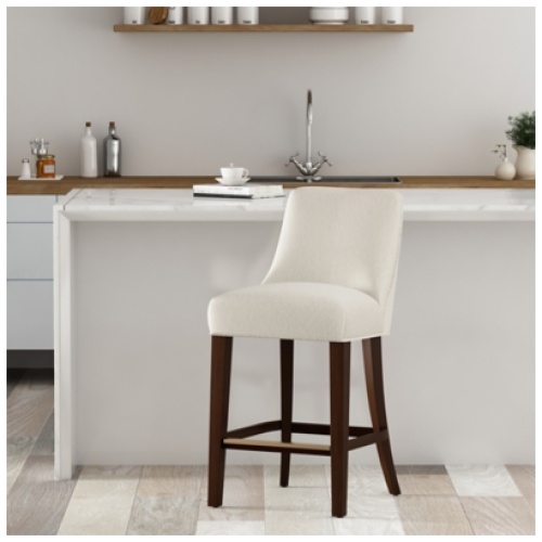 Manhattan Comfort Beever Counter Height Bar Stool, Cream