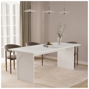 Manhattan Comfort Ella Dining Table, White