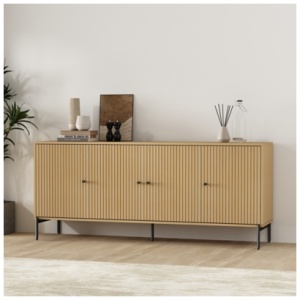 Manhattan Comfort Magnolia Sideboard, Natural Oak