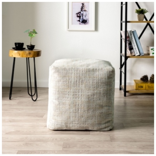 Milano Abstract Pouf, Beige