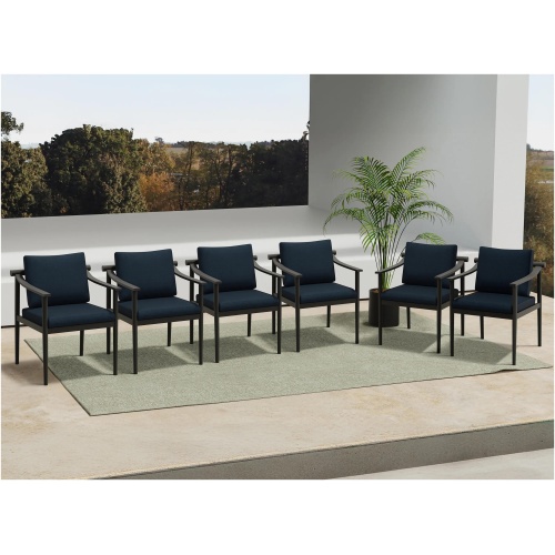 Moana Outdoor Patio Side Chairs - Set of 6