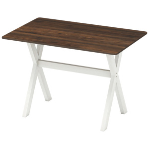 Modern Dining Table Wooden Kitchen Table with X-shaped Frame-White