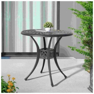 Nuu Garden 30 Inch Patio Dining Table, Black
