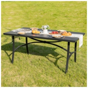 Nuu Garden Outdoor Dining Table, Black
