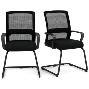 Office Guest Chair with Lumbar Support for Waiting Room-2 Pieces