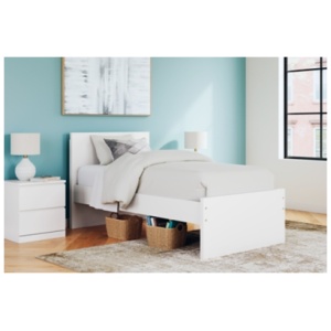 Onita Twin Panel Platform Bed, White