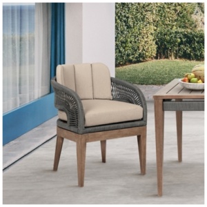 Orbit Outdoor Patio Dining Chair, Taupe