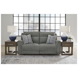 Overflow Next-Gen Nuvella™ Performance Fabric Dual Power Reclining Sofa, Steel