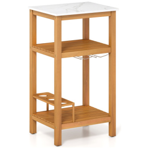 Patio Acacia Wood Storage Cabinet Patio Buffet Cabinet Bar Table