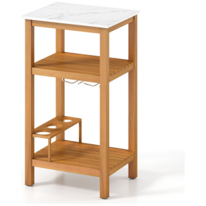 Patio Acacia Wood Storage Cabinet Patio Buffet Cabinet Bar Table