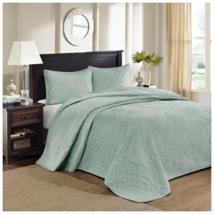 Quebec King Reversible Bedspread Set, Seafoam