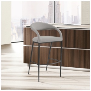 Ramona Counter Height Bar Stool, Light Gray