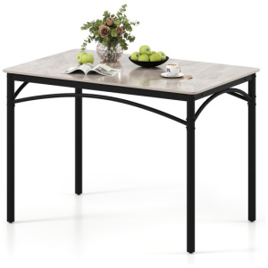Rectangular Modern Sintered Stone Dining Table for 4 People-Grey
