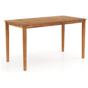 Rectangular Outdoor Dining Table Acacia Wood for 4-6 People