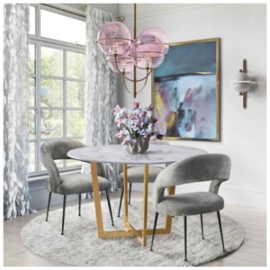 Rocco Dining Chair, Gray/Black