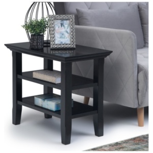 Simpli Home Acadian Narrow Accent Side Table, Black