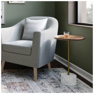 Simpli Home Becker Side Table, Natural