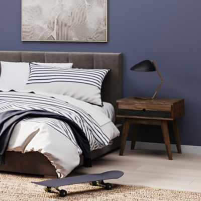 Simpli Home Clarkson End Table, Rustic Natural Aged Brown