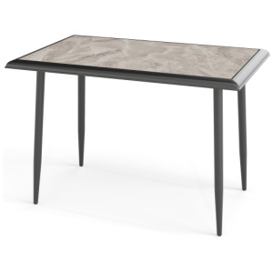 Sintered Stone Dining Table 44" Rectangular Kitchen Table with Metal Frame Indoor Modern Breakfast Table for Living Room Dining Room-Golden