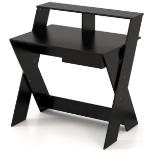 Small Computer Desk with Storage Drawer-Black