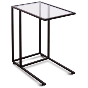 Sofa End Table Coffee Side Table with Glass Top