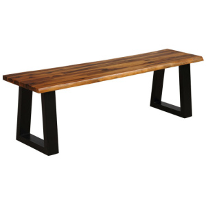 Solid Acacia Wood Patio Bench Dining Bench Seating Chair
