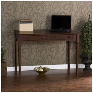 Southern Enterprises Furniture Corbin Writing 2-Drawer Desk, Espresso