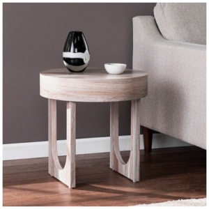 Southern Enterprises Furniture Treston Round End Table, Brown