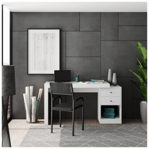 Techni Mobili 47" Expandable Home Office Desk, White