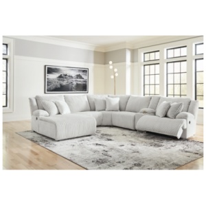 Top Tier Manual Reclining Modular Sectional with Chaise, Alloy