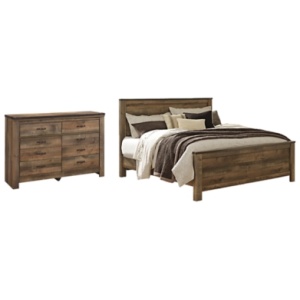 Trinell King Panel Bed with Dresser, Brown
