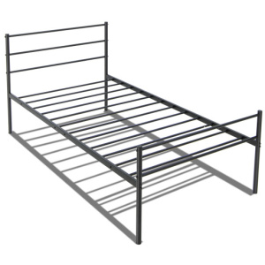 Twin Size Metal Bed Frame Platform with Headboard-Black