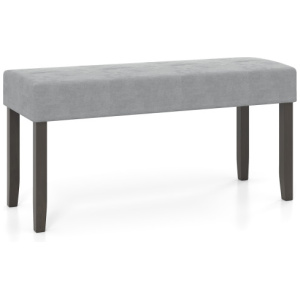 Upholstered Entryway Bench for End of Bed with Padded Seat-Gray