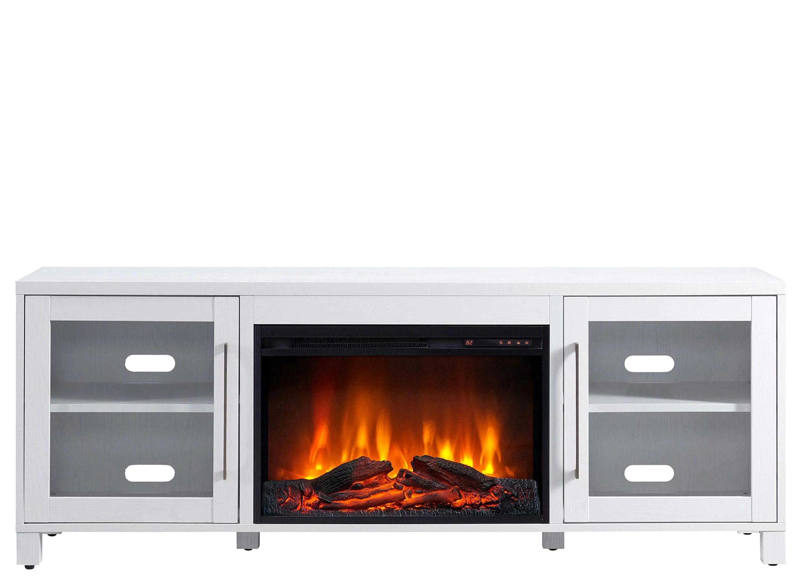 Ursula TV Stand with Log Fireplace