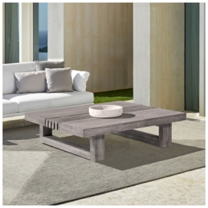 Vivid Outdoor Patio Coffee Table, Gray