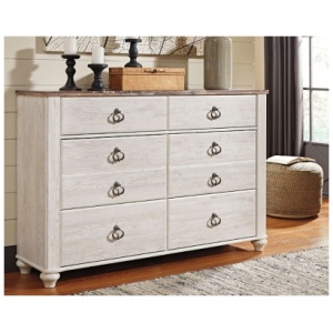 Willowton 6 Drawer Dresser, Whitewash