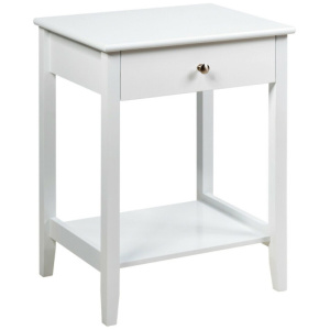 Wooden Nightstand End Table Storage Display -White
